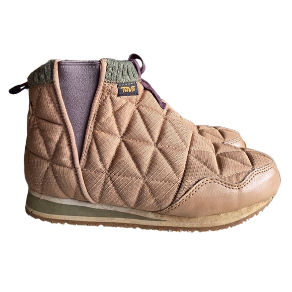 Teva Boots Womens US 5  Brown Quilted SlipOn Ankle‎ Outdoor Casual Gorpcore - Picture 9 of 12